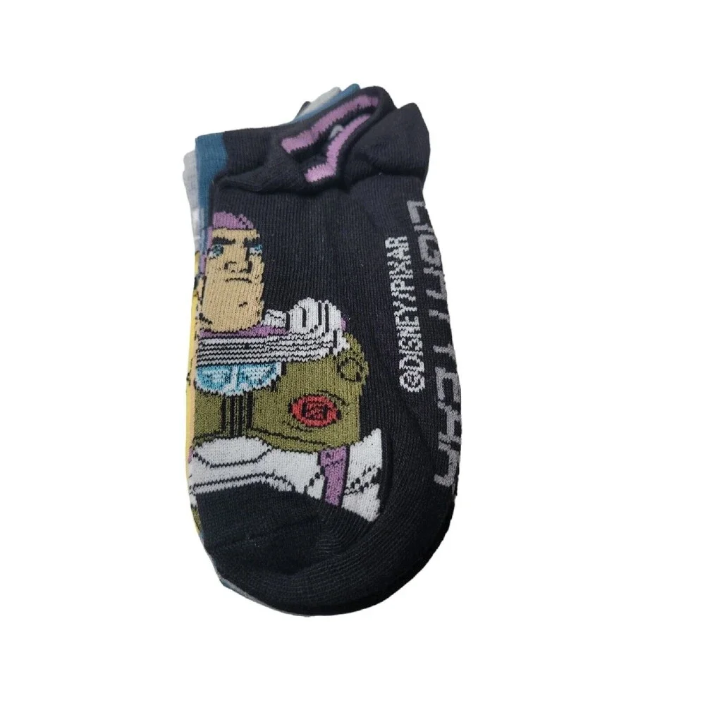 New 6 Pack Disney Pixar Buzz Lightyear Sock Sz 3-9 Men Or Women Adult Socks